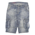 SPRINGFIELD Mens Cargo Blue XL W32 Cotton Blend Casual Shorts