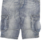 SPRINGFIELD Mens Cargo Blue XL W32 Cotton Blend Casual Shorts