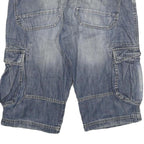 SPRINGFIELD Mens Cargo Blue XL W32 Cotton Blend Casual Shorts