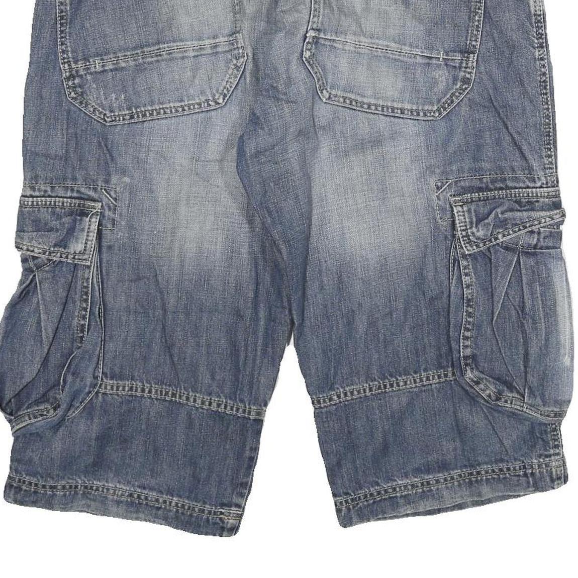 SPRINGFIELD Mens Cargo Blue XL W32 Cotton Blend Casual Shorts