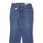 CARHARTT Womens Relaxed Blue Denim Jeans W32 L32 Classic Cotton Blend Zip