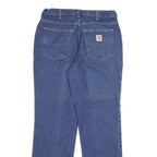 CARHARTT Womens Relaxed Blue Denim Jeans W32 L32 Classic Cotton Blend Zip