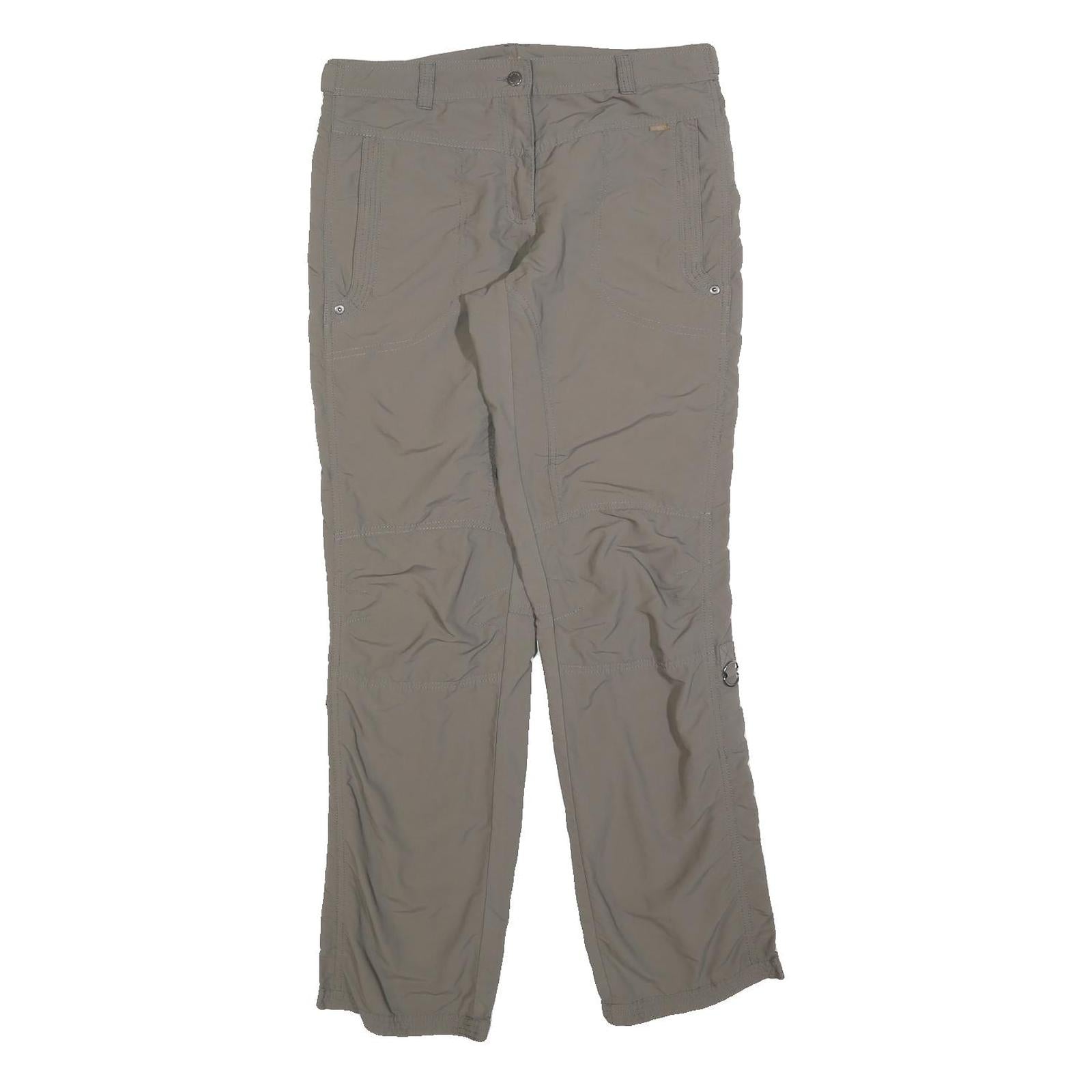 ICEPEAK Womens Regular Beige Trousers W30 L30 Polyester Blend Zip Comfort Casual