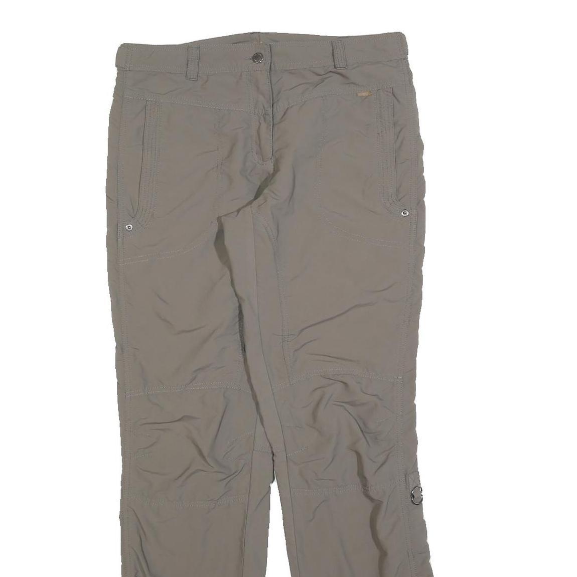 ICEPEAK Womens Regular Beige Trousers W30 L30 Polyester Blend Zip Comfort Casual