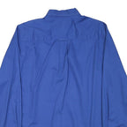 SADDLEBRED Mens Blue Work Shirt M GWRRA Logo Button Collar Long Sleeve Cotton