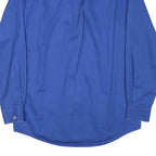 SADDLEBRED Mens Blue Work Shirt M GWRRA Logo Button Collar Long Sleeve Cotton