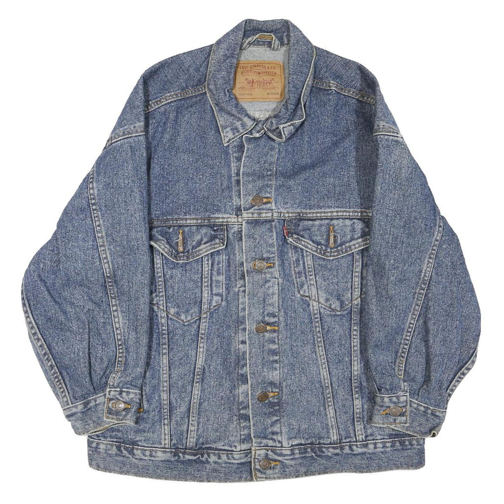 LEVI'S Mens Blue Denim Jacket M Cotton Button Front Classic Fit Casual