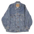LEVI'S Mens Blue Denim Jacket M Cotton Button Front Classic Fit Casual