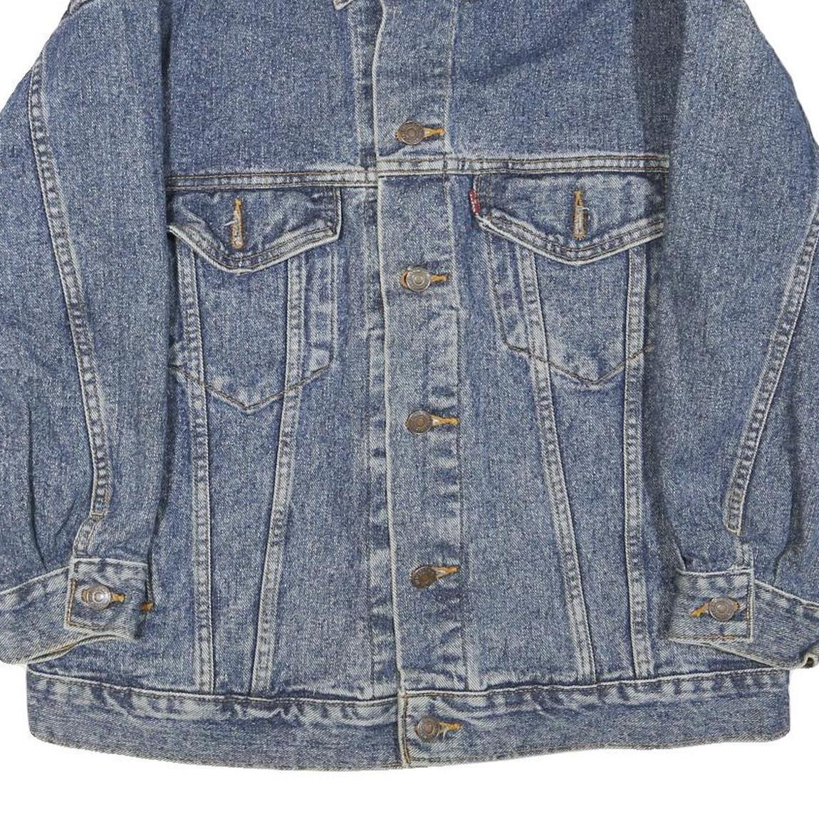 LEVI'S Mens Blue Denim Jacket M Cotton Button Front Classic Fit Casual