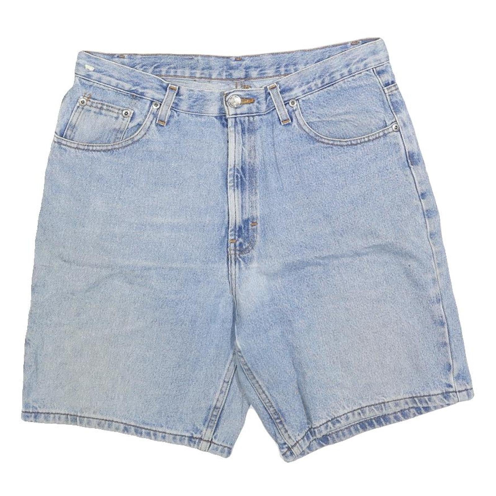 MEMBERS MARK Mens Denim Blue Casual Shorts M W34 Classic Fit Cotton Blend