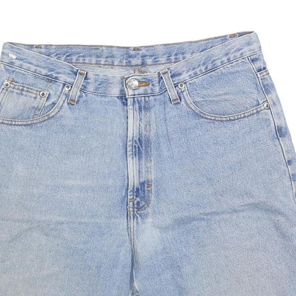 MEMBERS MARK Mens Denim Blue Casual Shorts M W34 Classic Fit Cotton Blend