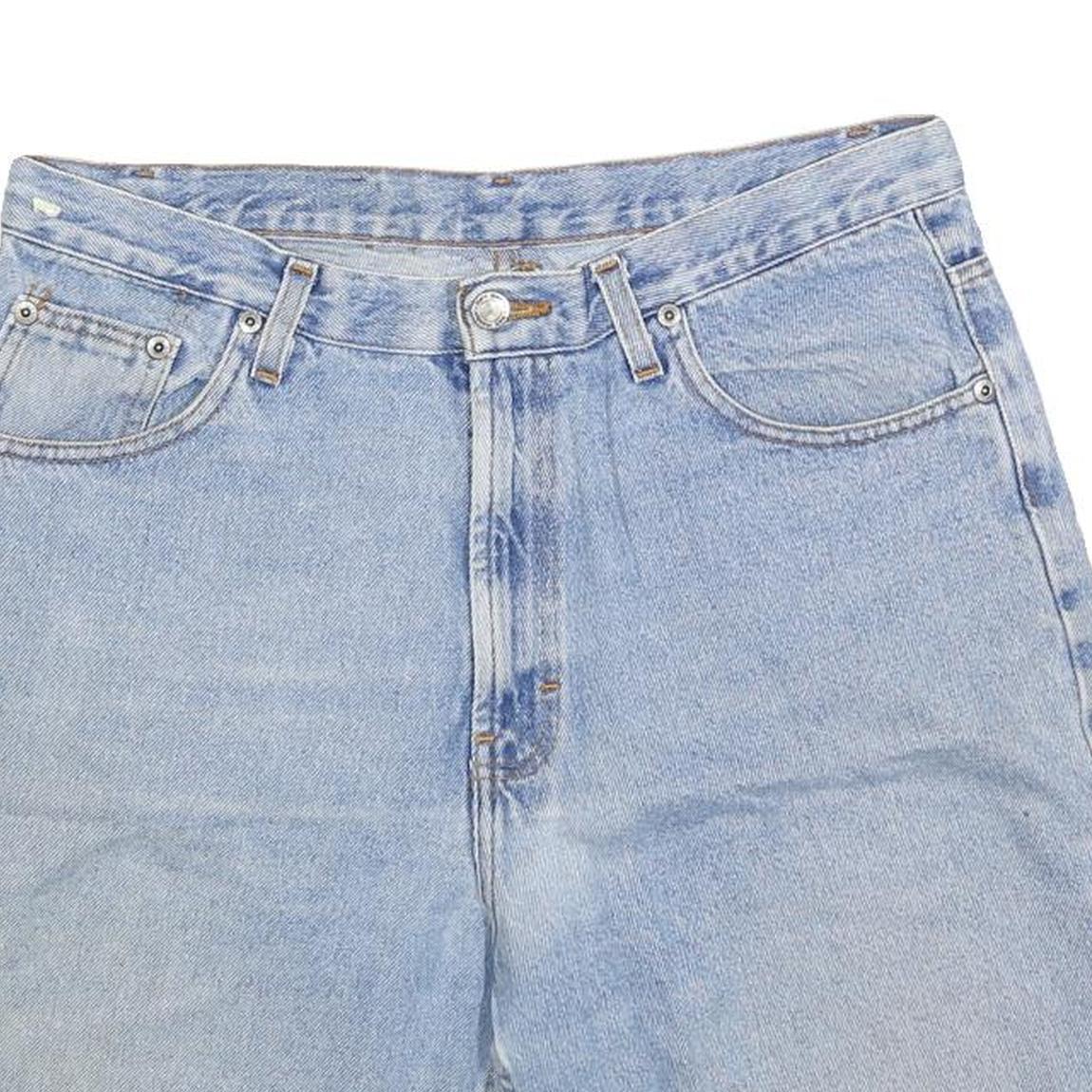 MEMBERS MARK Mens Denim Blue Casual Shorts M W34 Classic Fit Cotton Blend