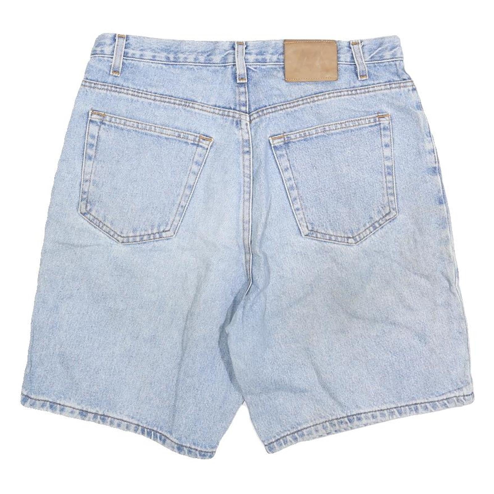MEMBERS MARK Mens Denim Blue Casual Shorts M W34 Classic Fit Cotton Blend