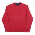 NAUTICA Mens Red S Crew Neck Cotton Blend Sweatshirt Pullover Casual