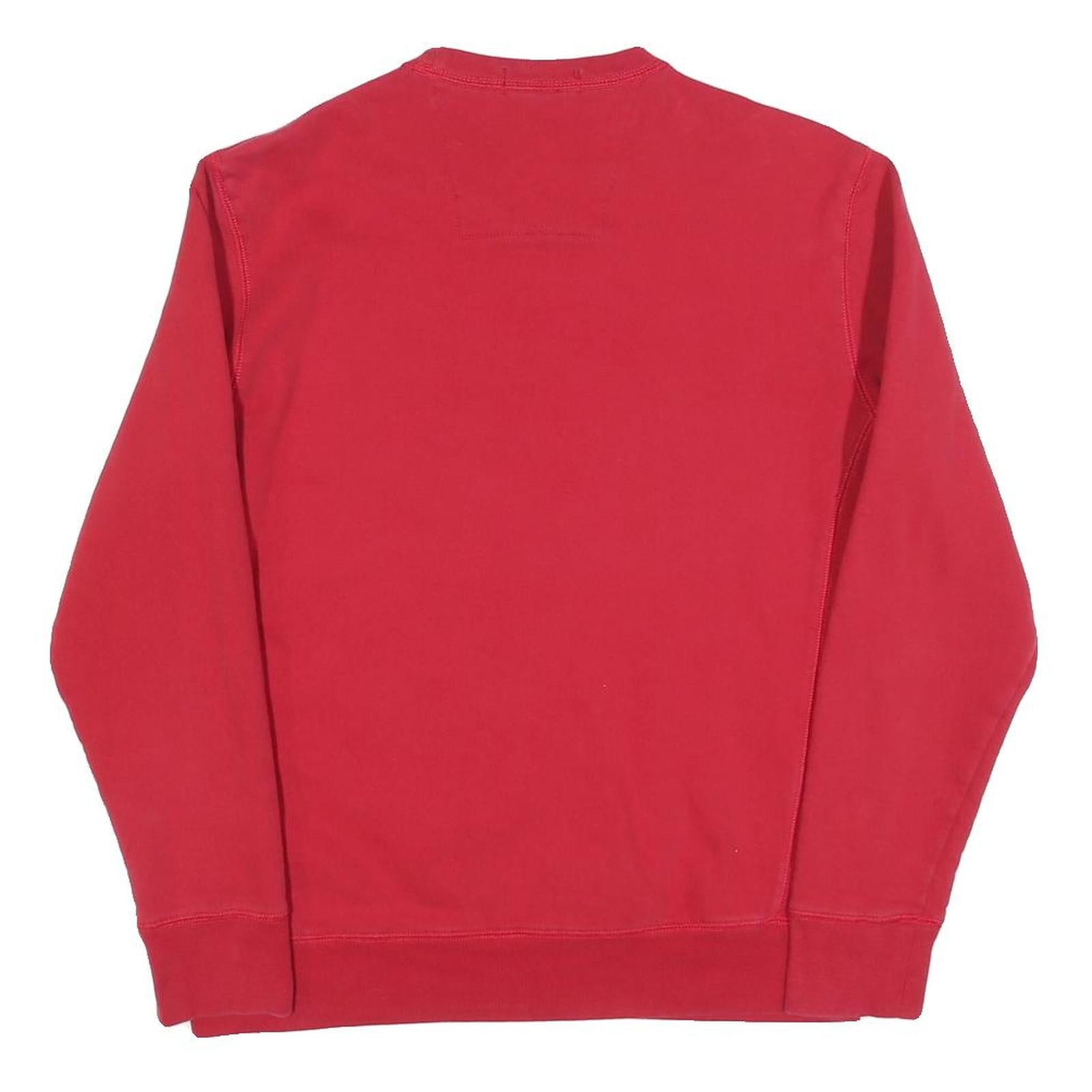 NAUTICA Mens Red S Crew Neck Cotton Blend Sweatshirt Pullover Casual