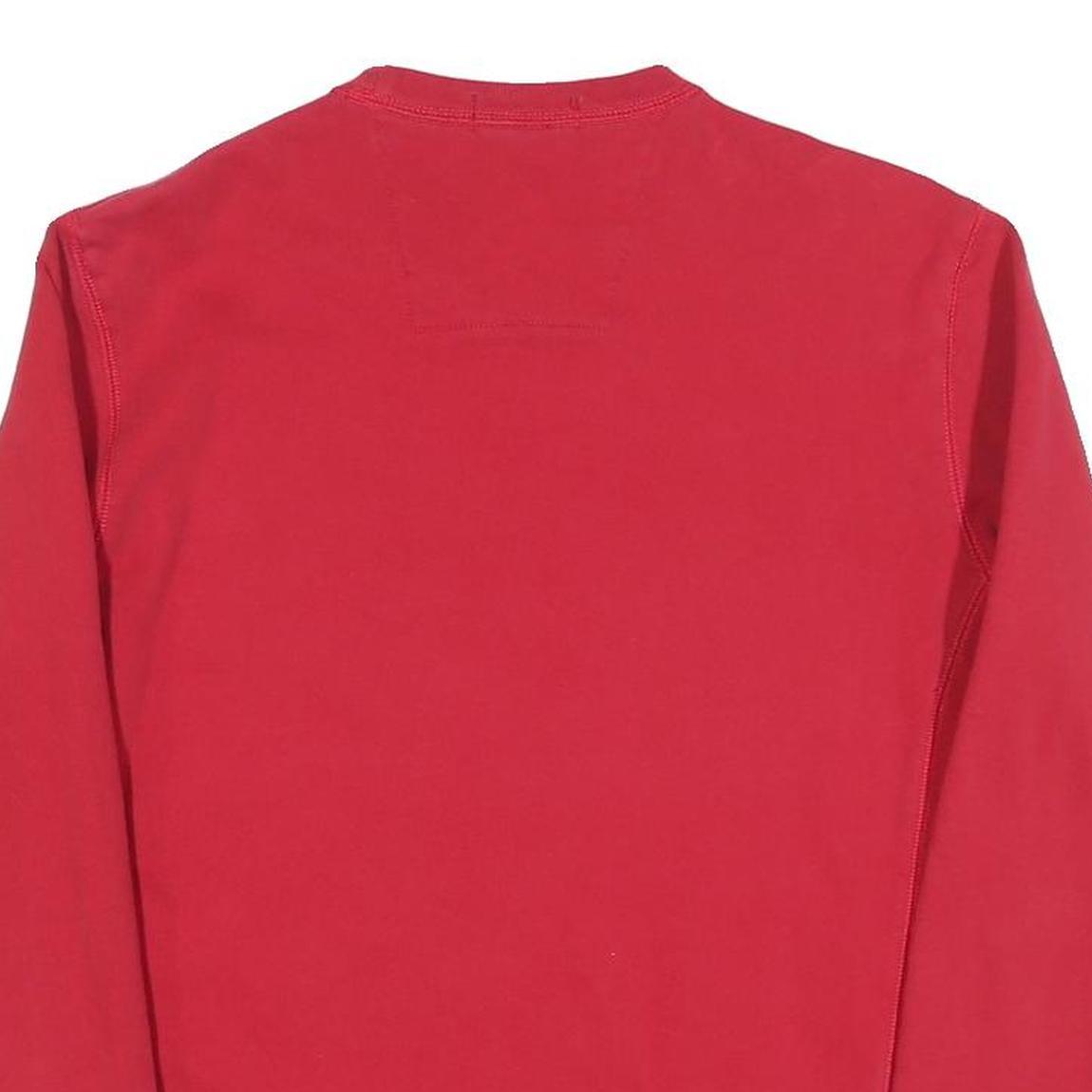 NAUTICA Mens Red S Crew Neck Cotton Blend Sweatshirt Pullover Casual