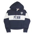 CHAMPION REVERSE WEAVE Womens Navy & White Penn Hoodie L Cotton Blend Pullover