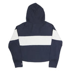 CHAMPION REVERSE WEAVE Womens Navy & White Penn Hoodie L Cotton Blend Pullover