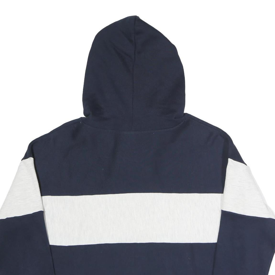 CHAMPION REVERSE WEAVE Womens Navy & White Penn Hoodie L Cotton Blend Pullover