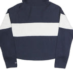 CHAMPION REVERSE WEAVE Womens Navy & White Penn Hoodie L Cotton Blend Pullover