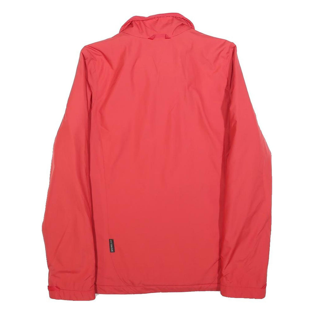 JACK WOLFSKIN Womens Red Jacket UK 6 Polyester Plain Zip Outdoor Lightweight