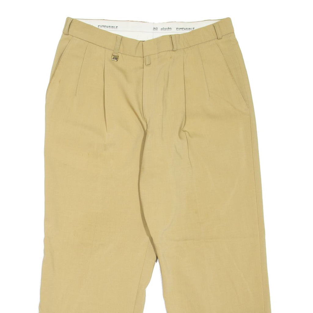 MOBIL ELASTO Womens Trousers Beige Relaxed Straight Wool W30 L24