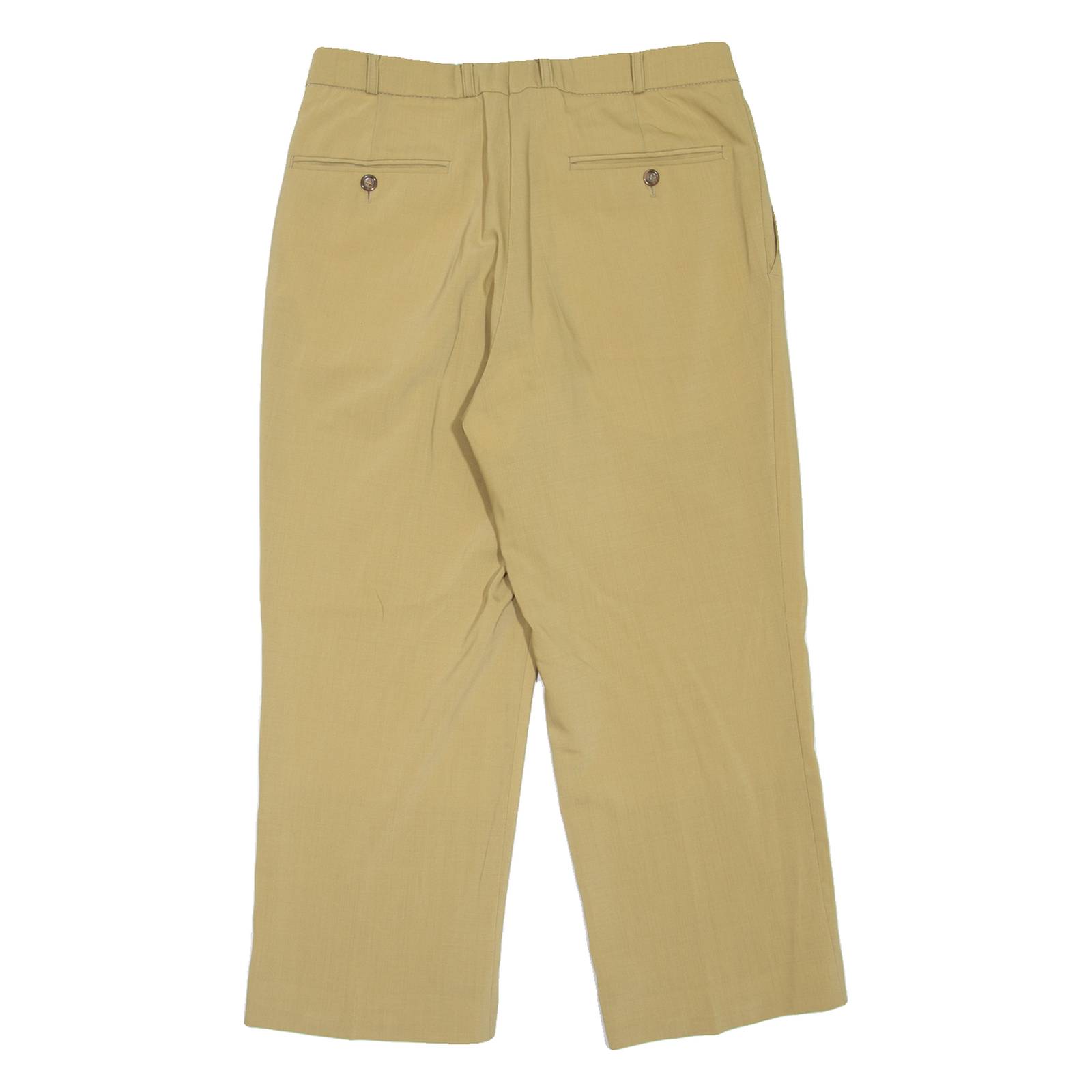 MOBIL ELASTO Womens Trousers Beige Relaxed Straight Wool W30 L24