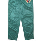 MAGIA Womens Cotton Blend Green Regular Trousers W30 L29 Embroidered Design Zip