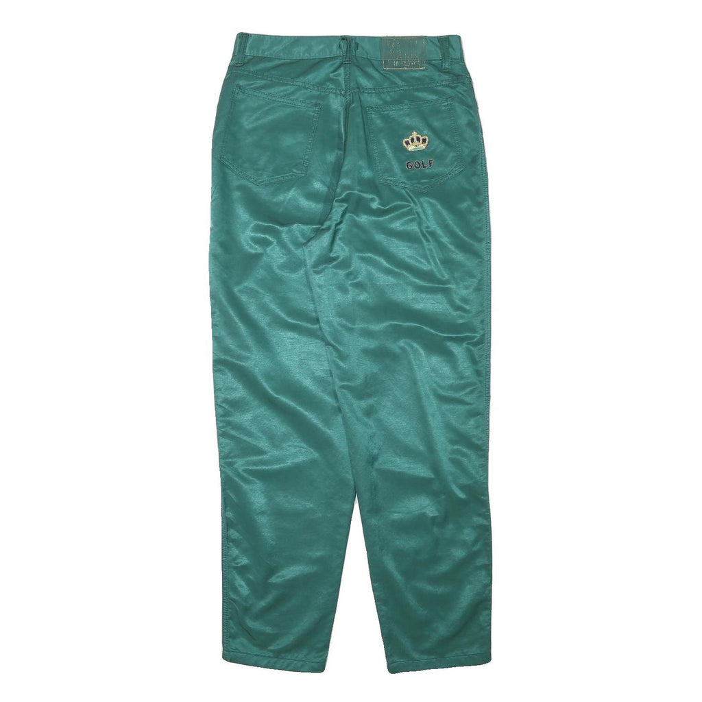 MAGIA Womens Cotton Blend Green Regular Trousers W30 L29 Embroidered Design Zip