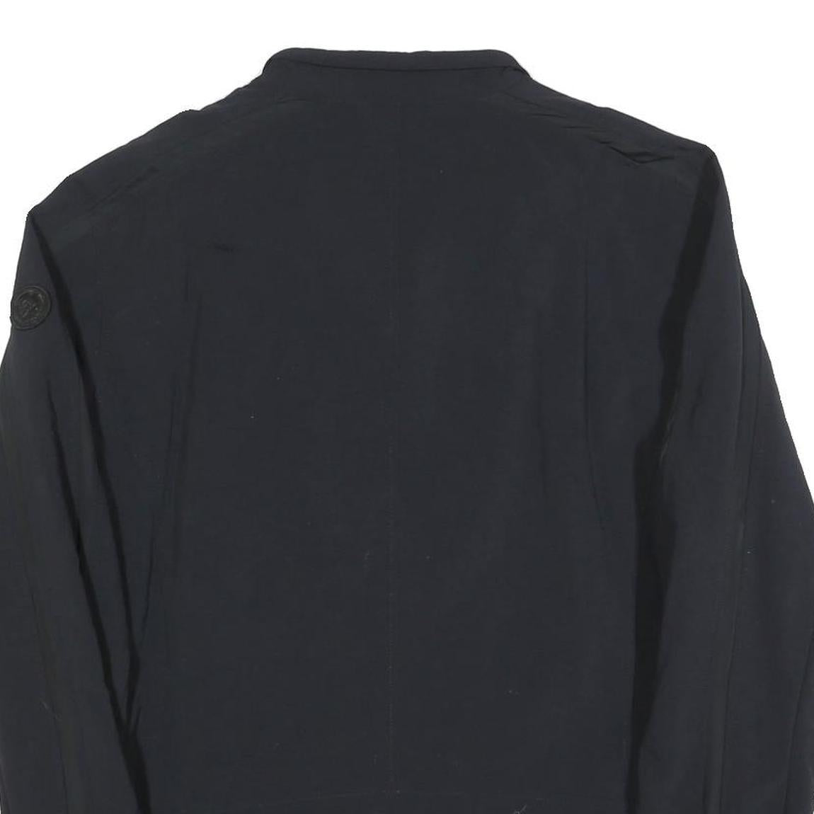 DIESEL Mens Black L Cotton Blend Jacket Zip Closure Stylish Casual L