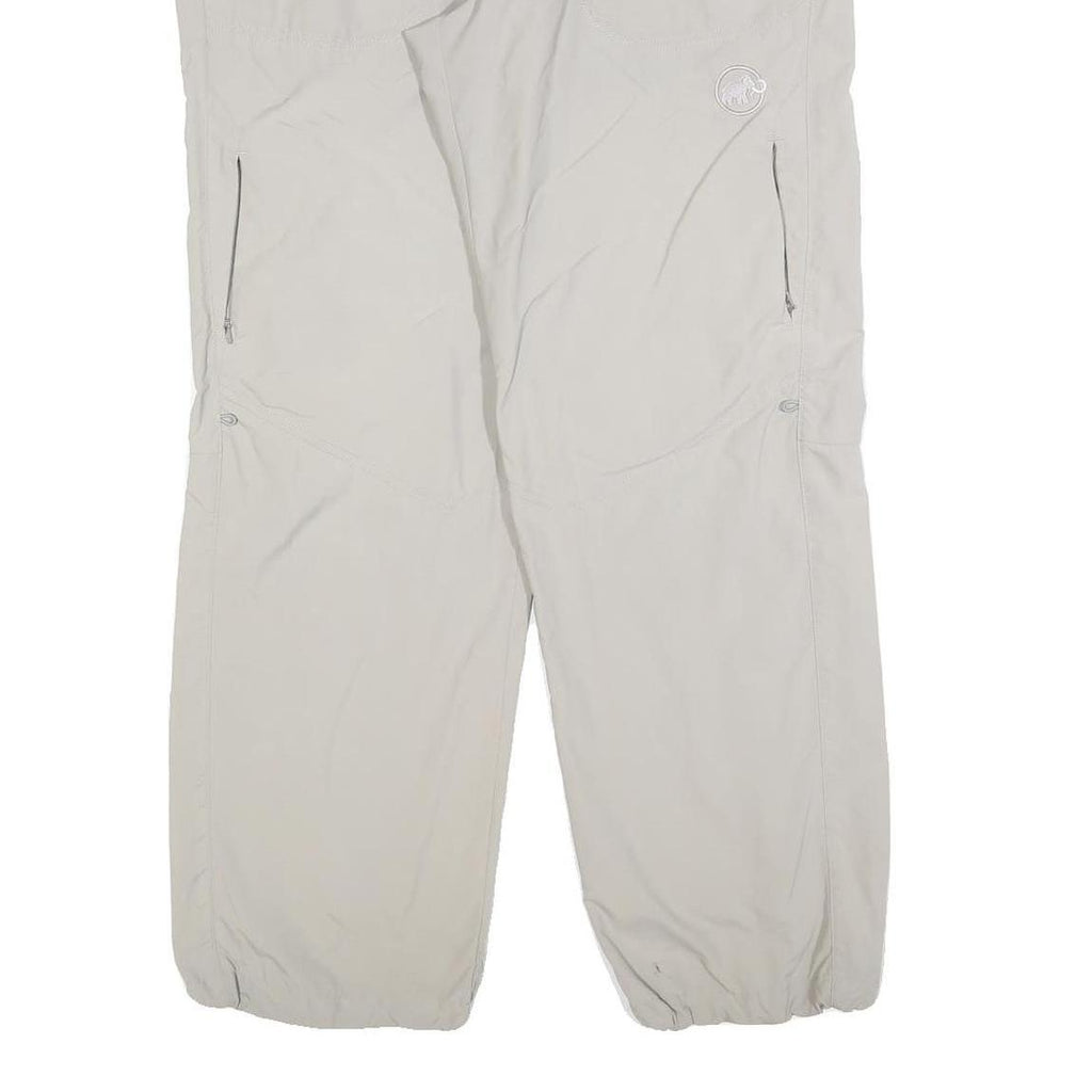 MAMMUT Womens Polyester Beige Relaxed Trousers W36 L30 Outdoor Hiking Zip