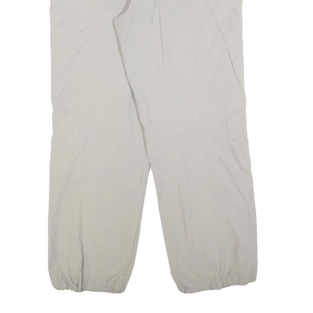 MAMMUT Womens Polyester Beige Relaxed Trousers W36 L30 Outdoor Hiking Zip