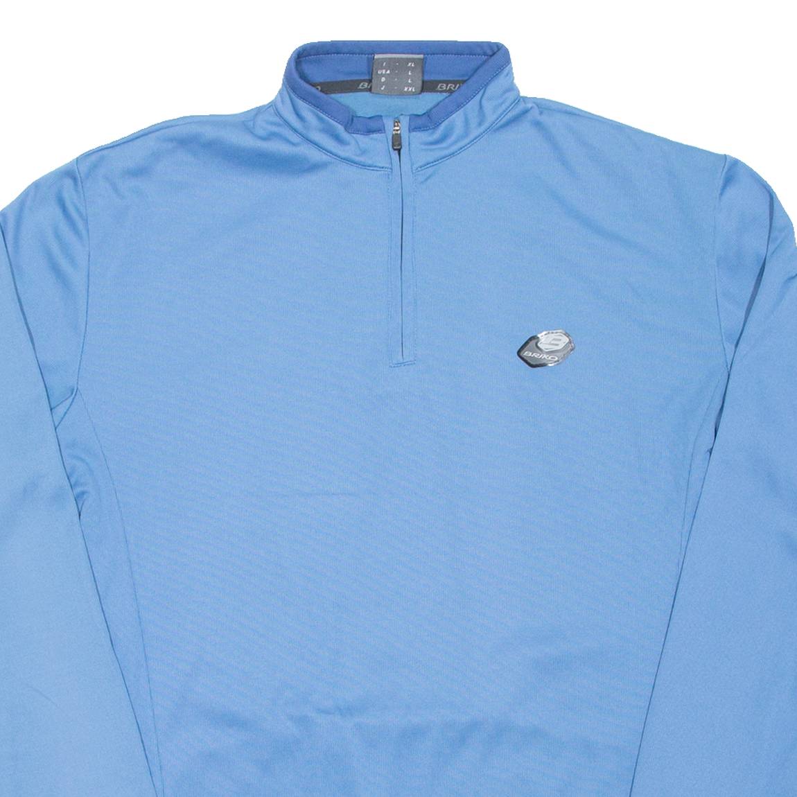 Cycling Mens Jersey Blue Long Sleeve 1/4 Zip XL
