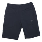 NIKE Mens Casual Black Shorts M W32 Relaxed Fit Cotton Blend Drawstring Pockets