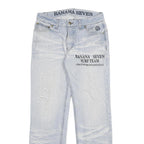 BANANA SEVEN Mens Jeans Blue Regular Straight Denim Light W30 L31 Surf Team
