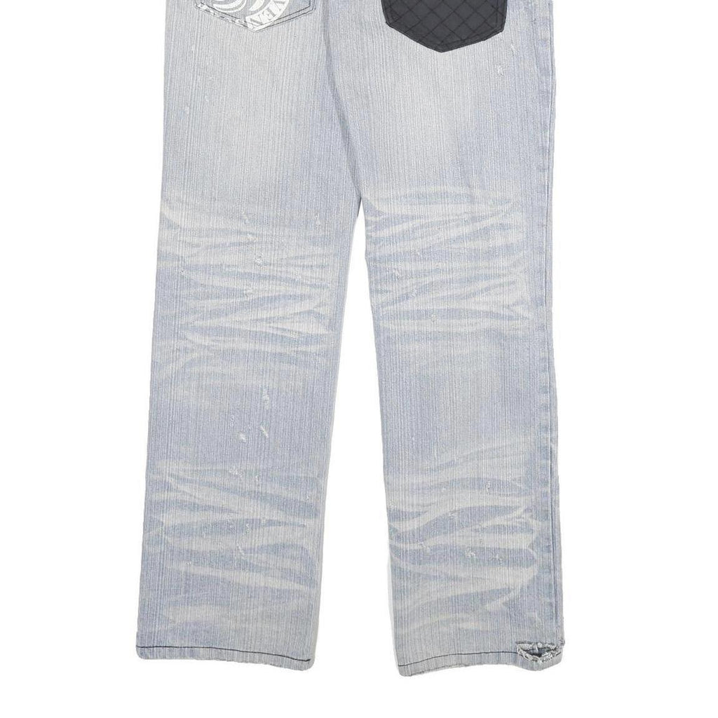 BANANA SEVEN Mens Jeans Blue Regular Straight Denim Light W30 L31 Surf Team