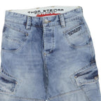 STEINAR Mens Shorts Blue Casual Denim M W30 Cargo Pocket Lightweight