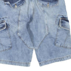 STEINAR Mens Shorts Blue Casual Denim M W30 Cargo Pocket Lightweight