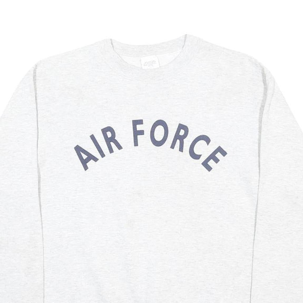 CAMPBELLSVILLE APPAREL COMPANY Mens Grey Air Force Crew Neck XS Cotton Blend