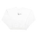 KARL KANI Womens White Signature Logo Crew Neck Sweatshirt M Casual Streetwear