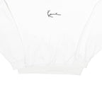 KARL KANI Womens White Signature Logo Crew Neck Sweatshirt M Casual Streetwear