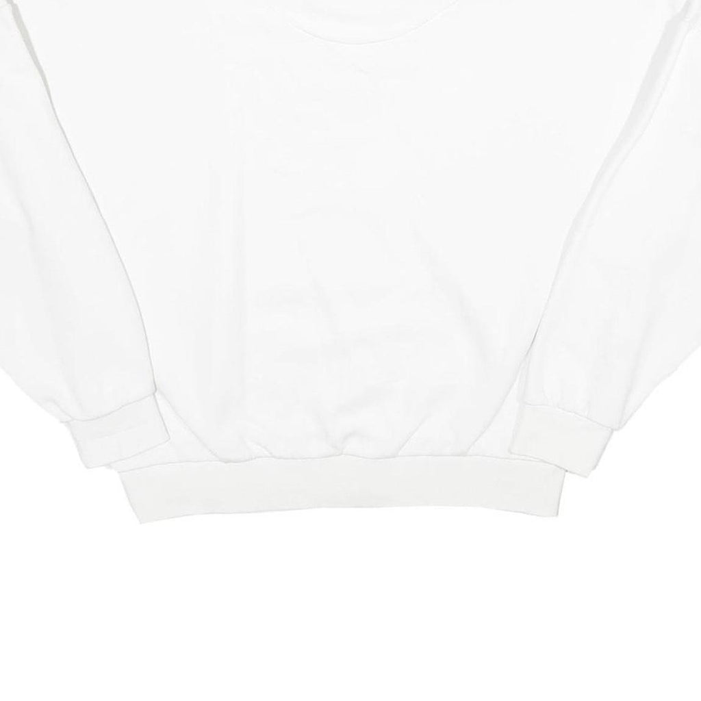 KARL KANI Womens White Signature Logo Crew Neck Sweatshirt M Casual Streetwear