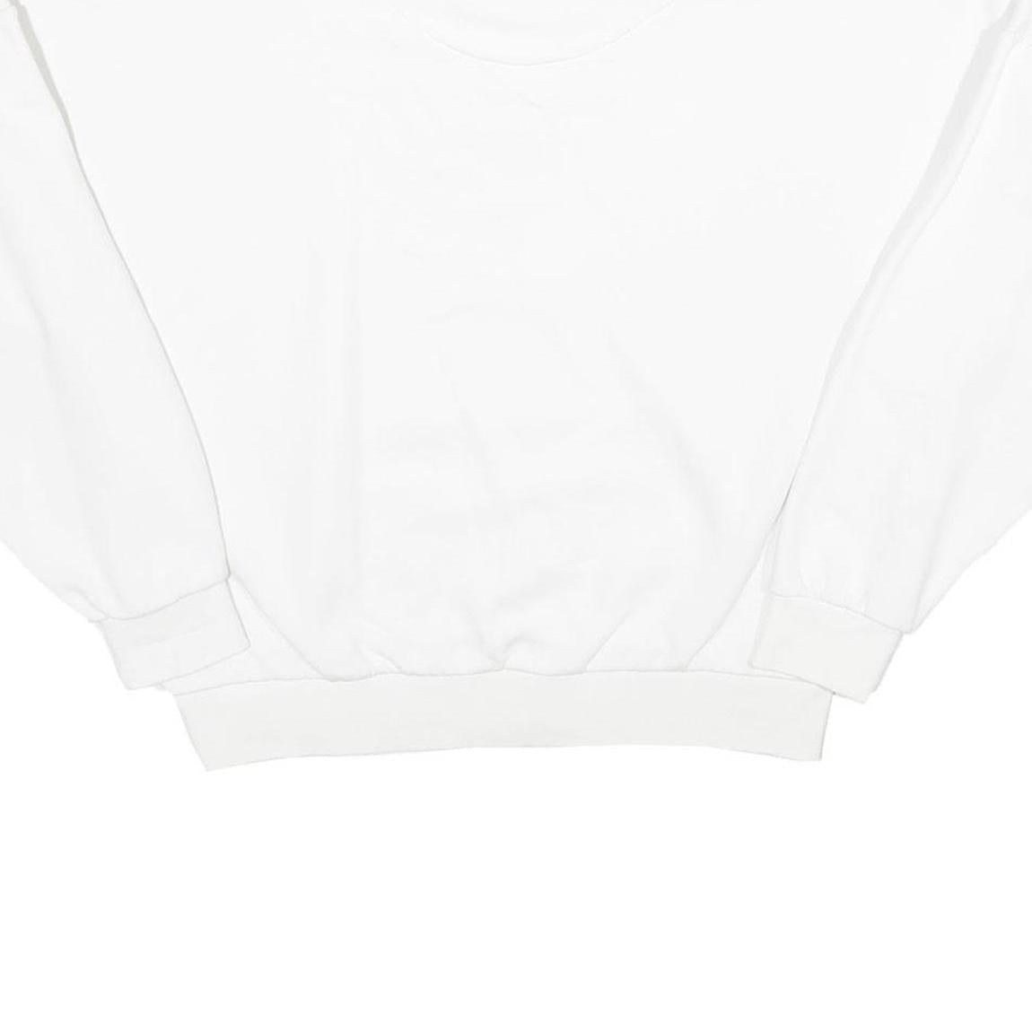 KARL KANI Womens White Signature Logo Crew Neck Sweatshirt M Casual Streetwear