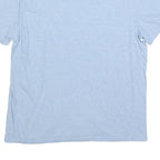TOMMY HILFIGER Mens Light Blue & White Striped T-Shirt L Short Sleeve Crew Neck