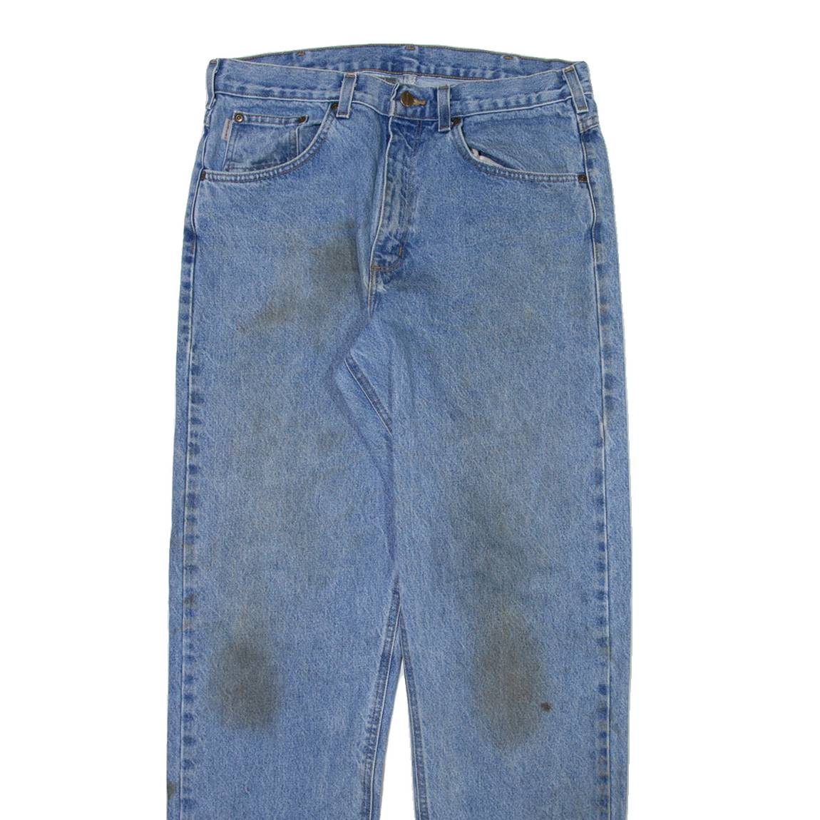 CARHARTT Mens Jeans Blue Relaxed Straight W34 L34