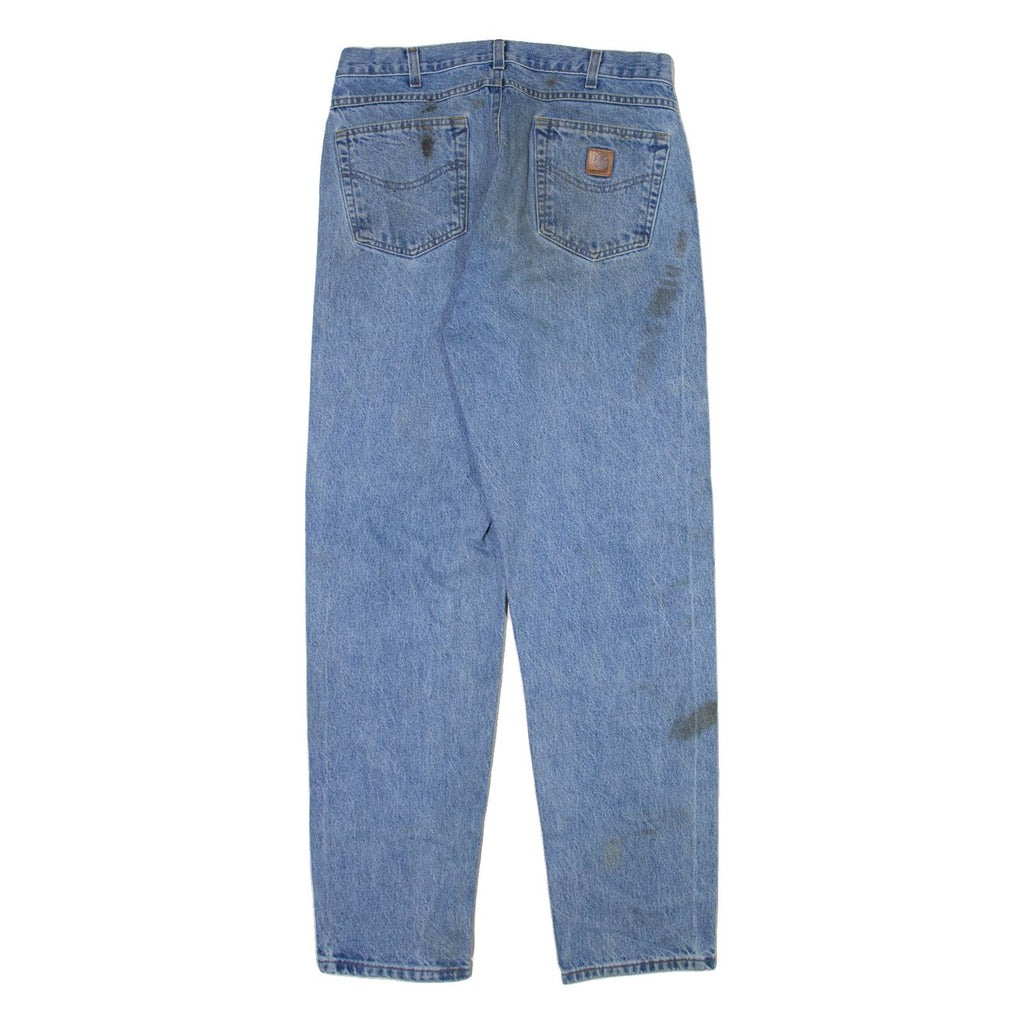 CARHARTT Mens Jeans Blue Relaxed Straight W34 L34