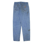 CARHARTT Mens Jeans Blue Relaxed Straight W34 L34
