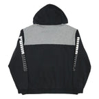 PUMA Mens Black & Grey Logo Print Hooded Pullover Hoodie XL Casual Sportswear