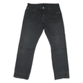 LEVI'S 501 Mens Jeans Black Regular Straight Denim Medium W32 L27 Classic Button