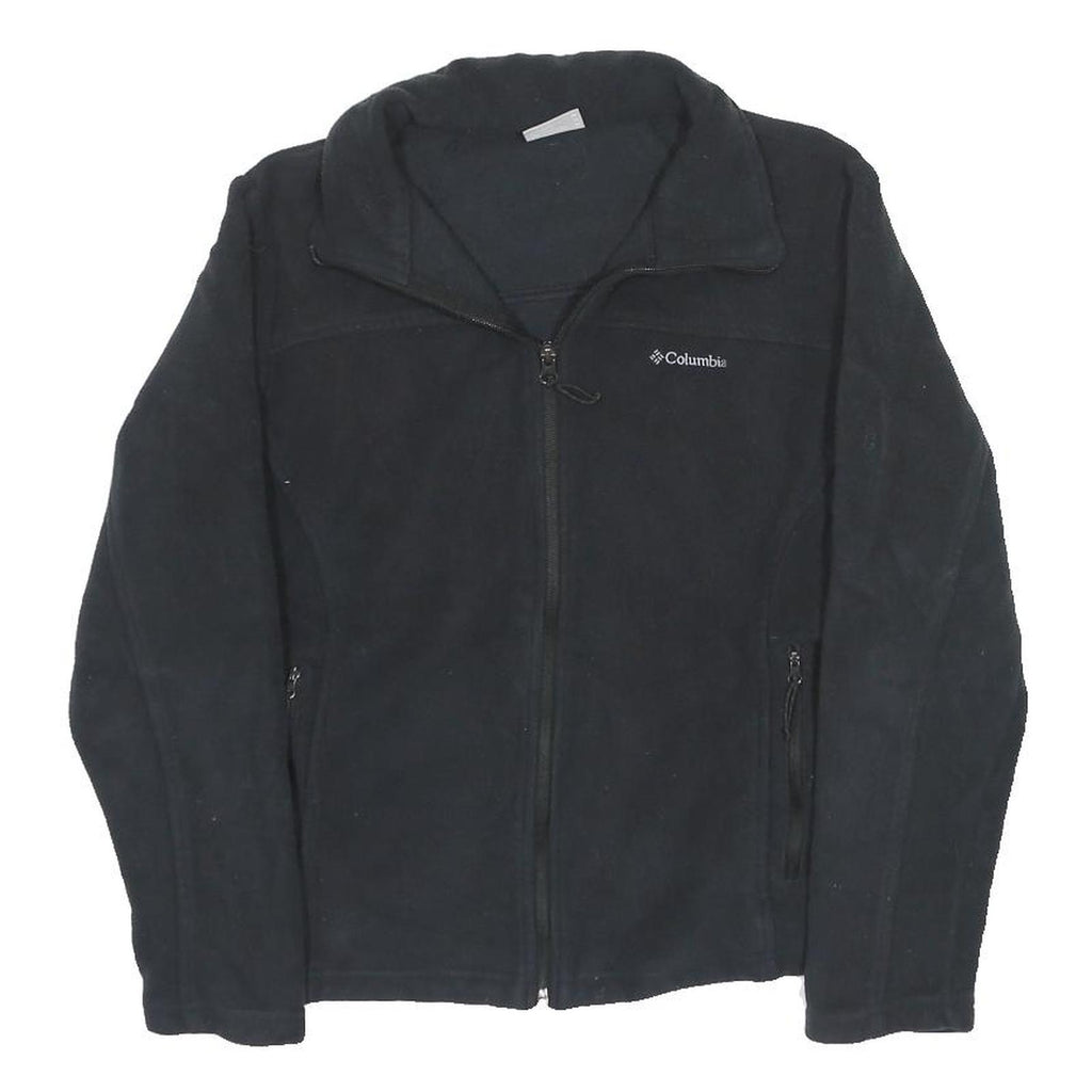 COLUMBIA Womens Black Fleece Jacket M Zip Casual Outdoor Warm